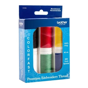 Brother SAEMB6 Premium Embroidery Thread with 6 Spools and 100 Percent Polyester - Picture 1 of 1