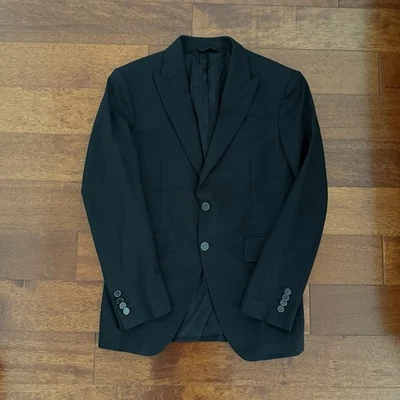 Louis Vuitton Uniforme Hombre’s Pico Solapa Traje Chaqueta Blazer Negro Talla 48IT/38US Foto 1 de 4