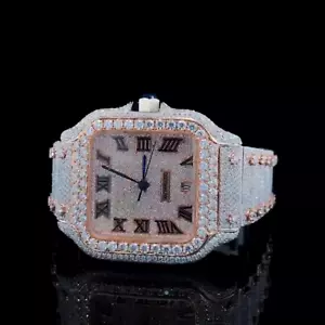 Custom VVS moissanite watch Pass Diamond Tester ✅💎 Automatic Movement - Picture 1 of 4