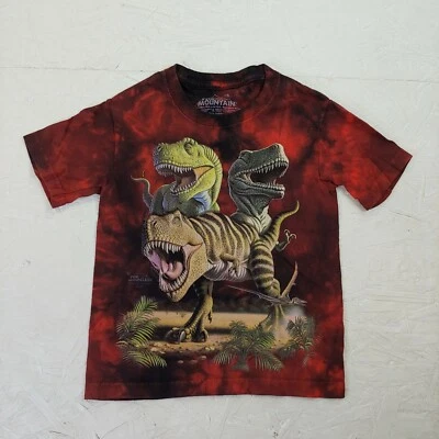 Camiseta The Mountain Niños Talla Pequeña Tiranosaurio Dinosaurio Tie Dye Dino 2009 Foto 1 de 4
