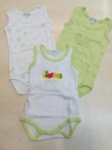 BODY ESTIVI NEONATO CANOTTA in 100% COTONE CONFEZIONE DA 3 - Picture 1 of 19