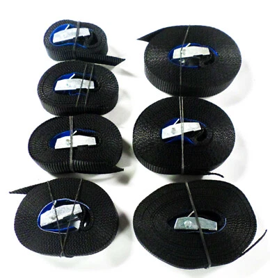 Spanngurt schwarz 1 bis 6 Meter LC125daN Zurrgurt Klemmschloss Spanngurte (S01) - Bild 1 von 4