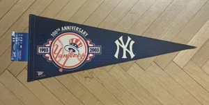 NEW YORK YANKEES 1903-2003 100TH ANNIVERSARY MLB BASEBALL VINTAGE PENNANT MINT - Picture 1 of 3