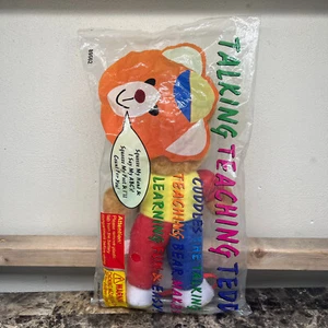 Talking Teaching Teddy Bear Makes Learning Fun ABC & 123 Stuffed Teddy Bear NEW - Picture 1 of 4
