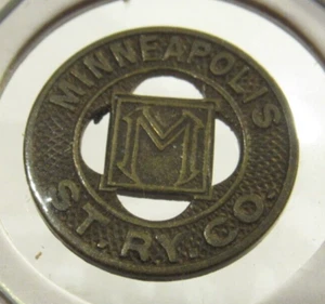 Minneapolis 1947, sin montar o nunca antes St. Ry. Co. Token de tranvía de tránsito - Minnesota Minnesota - Imagen 1 de 2