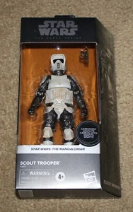STAR WARS: THE MANDALORIAN THE BLACK SERIES SCOUT TROOPER SIN USAR, EN CAJA - Imagen 1 de 2