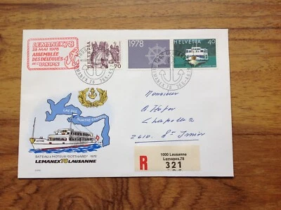 Switzerland 1978 LEMANEX Expo The Lakes  Gotthard First Day Cover . Free UK P&P - Image 1 of 3