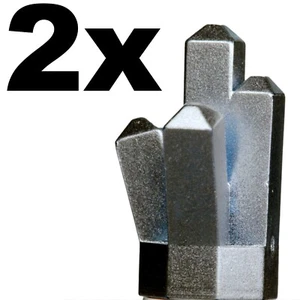 NEW LEGO - Rocks - Crystal 5 Point (1x1) Metallic Silver x2 - 7036 60033 79110 - Picture 1 of 1