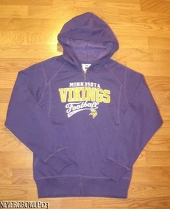 MINNESOTA VIKINGS GIRLS~HOODY~ZIPPERED HOODED SWEATSHIRT~L 10-12~XL 14-16~NWOT - Picture 1 of 3