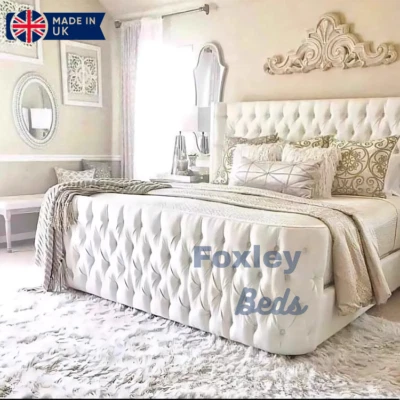 FOXLEY BEDS LIMITED Foxley Chesterfield Queen Regal Bed Frame – Double, King & Super King Sizes UK