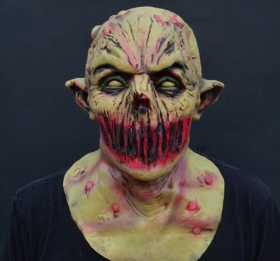 Creepy Scary Halloween Zombie Mask Latex Deadly Silence Demon - Image 1 of 4