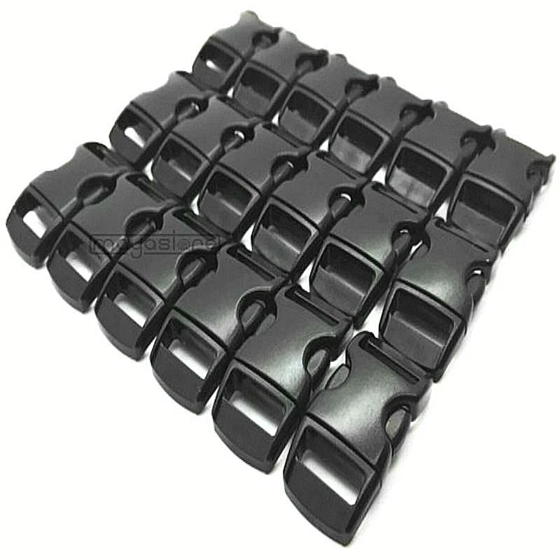10MM PARACORD SCHNALLEN GEBOGEN SCHNALLE ARMBAND KLICKVERSCHLUSS SCHWARZ BUCKLE