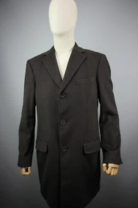 Balmain Brown 30% Cashmere Overcoat Jacket Size 50 - Picture 1 of 12