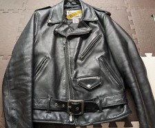 Schott 618 Double Riders Jacket Size 34 Black Genuine Leather PERFECTO Men's