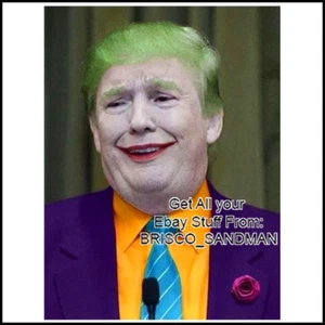 Magnete frigorifero divertente DONALD TRUMP AS THE JOKER FOTO divertente presidente - Foto 1 di 7