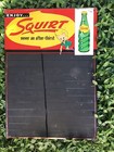 Vintage 1959 Enjoy Squirt Chalkboard Menu Board Metal Tin Sign Enameled Soda