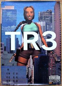 Tomb Raider 3: Adventures Of Lara Croft RARO PS1 51,5 cm x 73 cm poster promozionale giapponese - Foto 1 di 1