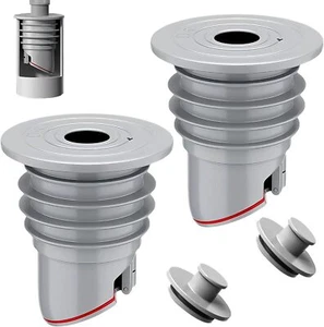 2 Washing Machine Drain Hose Seal Anti-Odor Floor Plug Sewer Pipe Ring Sealing - Picture 1 of 6