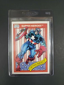 CAPTAIN AMERICA #1 Marvel Comics IMPEL Trading Card 1990 Series 1 - Picture 1 of 8