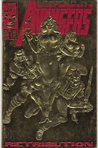 THE AVENGERS #366 SEPTIEMBRE DE 1993 GOLD METALLIC COVER RETRIBUTION - Imagen 1 de 2