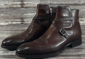 Santoni Kalbsleder Jodhpur Chelsea Stiefel Größe 8 D burgunderrot hergestellt in Italien UVP $ 929 - Bild 1 von 10