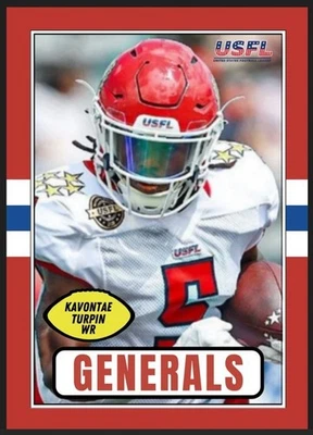 Tarjeta de novato 2022 Kavontae Turpin Future Stars SP USFL Stallions #105 Foto 1 de 2