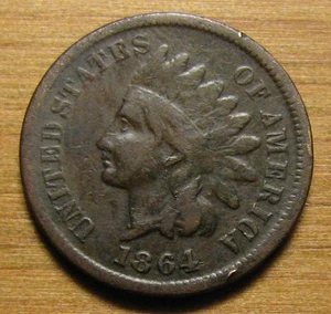 JUEGO LOTE ROLLO CENTAVO CABEZA INDIA 1864-L de colección monedas - Imagen 1 de 2