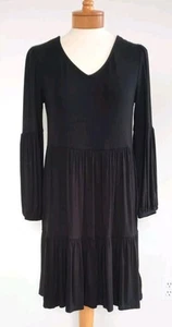 NWT Cynthia Rowley Black Tiered Dress Size Small Boho Hippie Festival - Picture 1 of 7