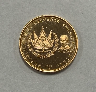 EL SALVADOR 25 Colones 1971 Oro 2.94g Oro .900 La Fecundidad Dalí Arte Surrealista Foto 1 de 2