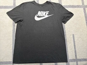 Camisa Nike Para Mujer XL Gris The Nike Camiseta Script Swoosh Logo Gráfico Atlético - Imagen 1 de 9