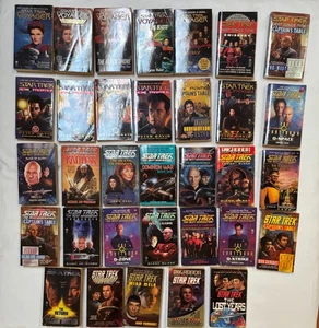 Vtg Star Trek Paperback Book Lot of 33  TNG, DS9, Voyager, New Frontier - Picture 1 of 12
