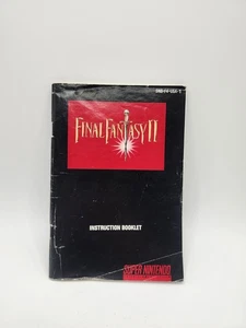 Sistema de entretenimiento Final Fantasy II Super Nintendo 1991 manual solo SNES retro - Imagen 1 de 10