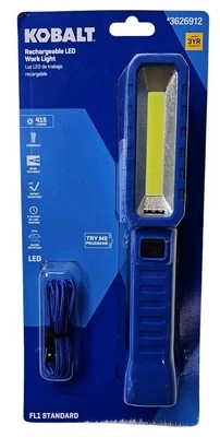 Kobalt Rechargeable LED 415 Lumens Handheld Work Light, Dimmable IPX4 New - Image 1 of 2