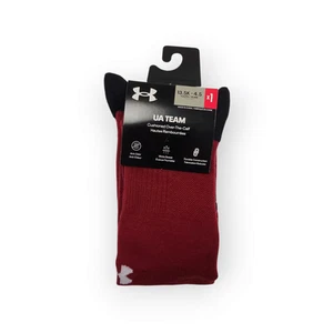 Under Armour UA Team Youth Size Over-The-Calf Socks Cardinal Size 13.5K-4.5 - Picture 1 of 4