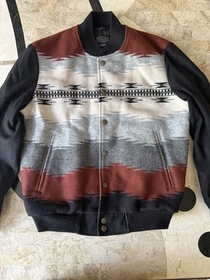 Pendleton Indian NAVAJO  Print MESA DAWN Wool Bomber Style Jacket Men's S - Image 1 of 4