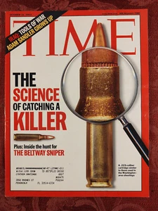 TIME Magazine October 21 2002 The Science Of Cathing A Killer Beltway Killer - Picture 1 of 1