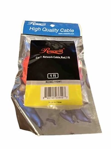 Rosewill Cat 7 network cable Red 1ft - Photo 1/1