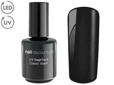 UV Polishgel BLACK 15ml Design Nagellack Soak Off LED Gel Farb Lack Nail Schwarz - Bild 1 von 3