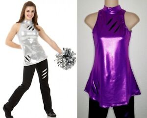 Costume de danse moyenne pour chat Scratch violet adulte jazz et tap coupé haut et pantalon neuf