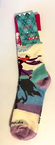 Purple Blue Purple Black White Dancers NEW Women's Socks from the Sock Panda - Picture 1 of 2