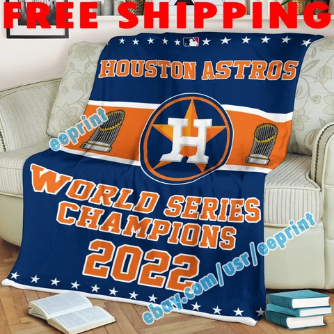 Houston Astros 2022 WORLD SERIES CHAMPIONS Blanket Flannel Fleece Thin Quilted Cover