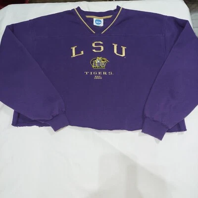 Top corto vintage LSU Tigers XL? NCAA Imagewear Fútbol Cuello en V Louisiana  Foto 1 de 4
