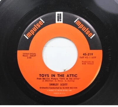 Jazz 45 Shirley Scott - Toys In The Attic / Marchin' To Riverside On Impulse - Image 1 of 2