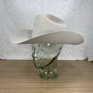 Cappello da cowboy vintage STETSON JBS 6X grigio nebbia in feltro 7 uomo BELLO - Foto 1 di 15