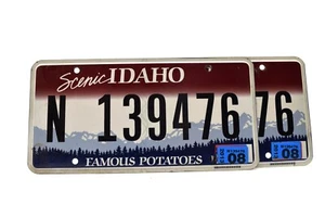 Placa de licencia de patatas famosas de Idaho N 139476 (un par) - Imagen 1 de 4