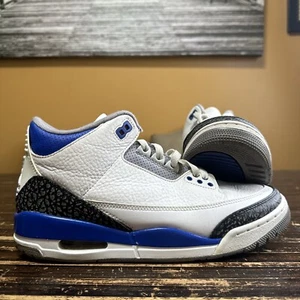 NIKE AIR JORDAN III 3 RETRO WHITE RACER BLUE BLACK CEMENT GREY CT8532-145 8.5 - Picture 1 of 7
