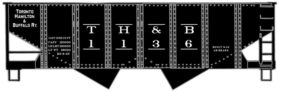 Accurail HO Scale 2587 Toronto Hamilton & Buffalo USRA Twin Hopper Car Kit NEW - Image 1 of 1