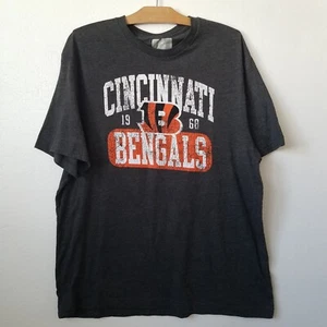 NFL Cincinnati Bengals Mens XL T-Shirt Short Sleeve Logo Charcoal Gray - Picture 1 of 6