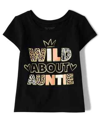 Camiseta Wild About Auntie 4 Niño Pequeño Negro Tía Regalo Nueva Con Etiquetas Foto 1 de 2