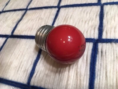 GE round logo VINTAGE ceramic red 7 &1/2 WATT S11 LIGHT BULB 7.5S11 sign service - Image 1 of 4